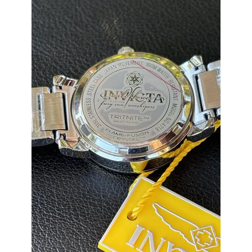 Invicta 4718 Watch Diamond Chronograph Bracelet Watch Mother Of Pearl